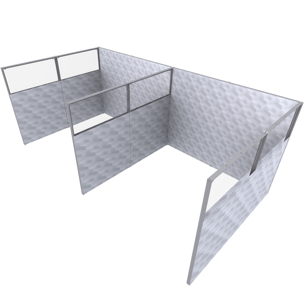 QSEG Cubicle — Double Cubicle / Printed with 28in Clear Window